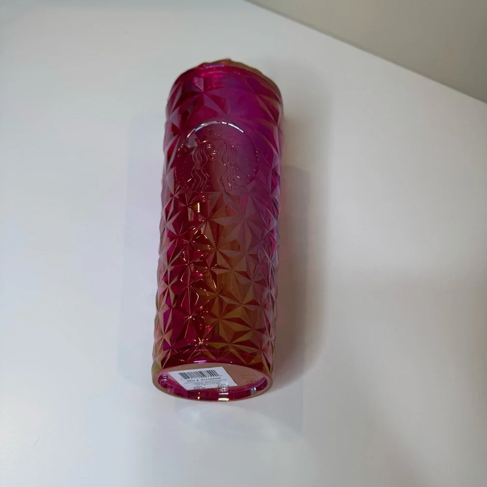 NEW Starbucks Summer 2024 Pink Iridescent Prism Cold Cup Tumbler